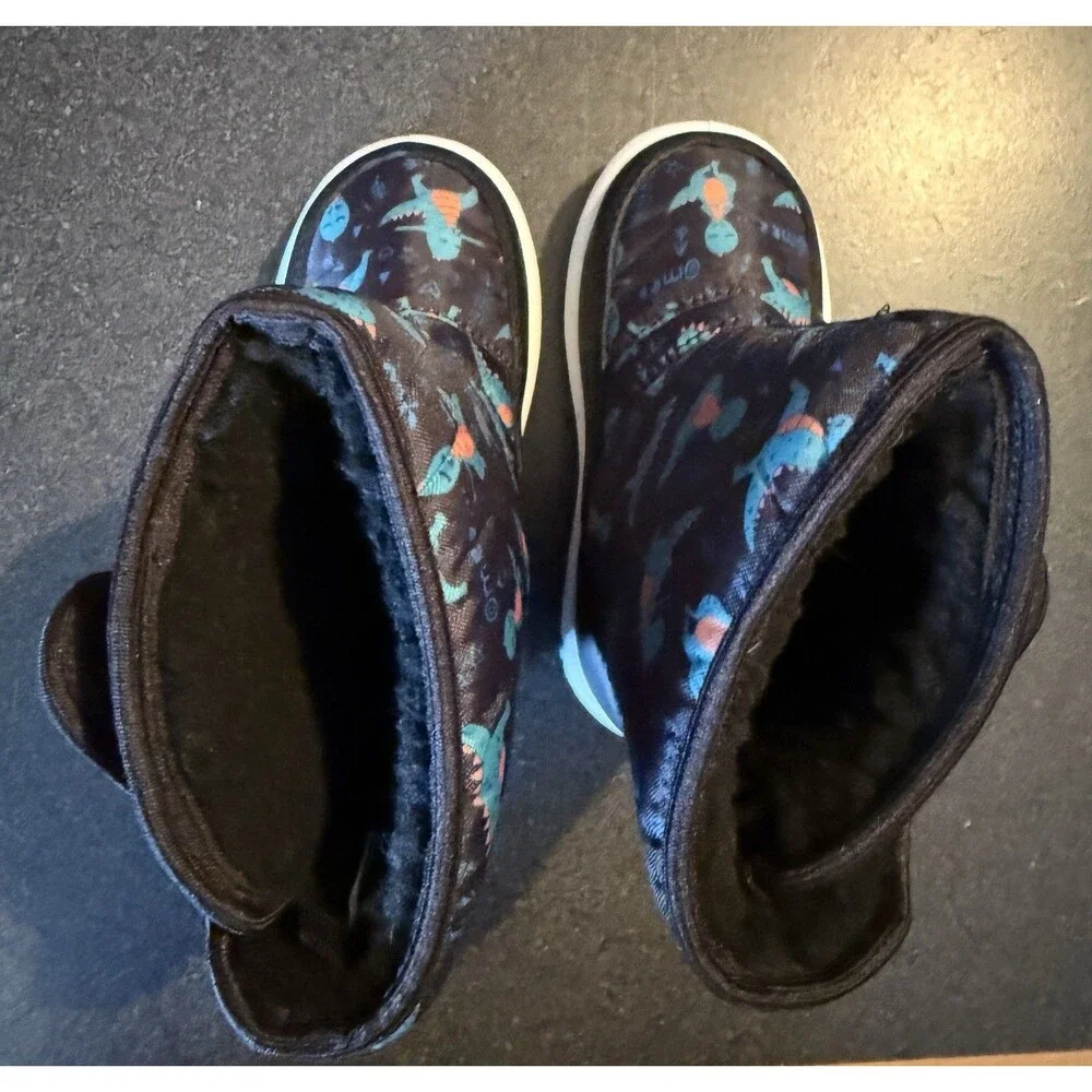 Merence Toddler Snow Boots Size 8 EUR 24 Dinosaurs Unisex Winter Dino